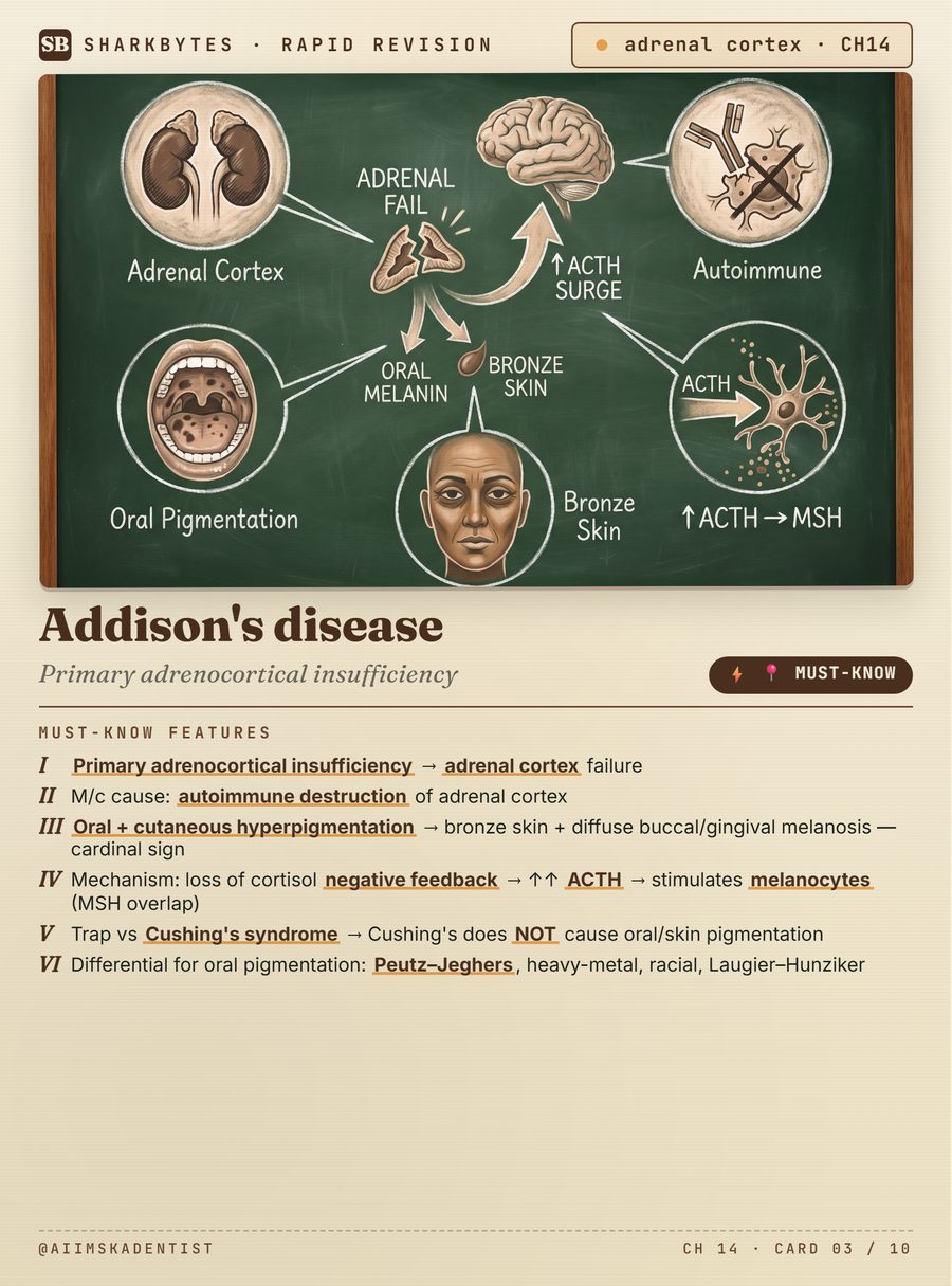 Addison's disease card